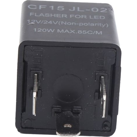 CF15 JL 02 LED FLASSER LED AUTOMATIQUE LED FLILLER LED FLASHER NON POLARITY 12V 24V Relais Flash Universal (1/5)