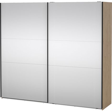 Como Schiebetürenschrank 2 Türen mit Spiegel 245x220cm Eiche Dekor. (1/5)