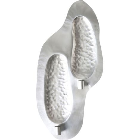 Portacandele da parete per 2 candele Decorazione Argento Peniche