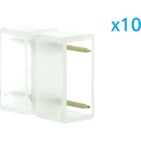 10 PZ Connettore 2 Pin Passo 13,5mm per Unire e Allungare Bobina Led 220V Mono Colore (1/3)