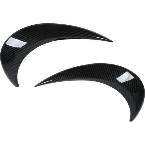 2 pièces Sourcil de Phare Gauche Droite Fibre de Carbone Design Aérodynamique Élégant Protection Auto (1/5)