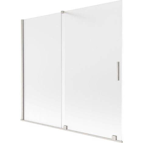 Mexen Velar paratia da vasca 2-ante scorrevole 170 x 150 cm, satinato, nichel spazzolato - 896-170-000-31-97 (1/2)