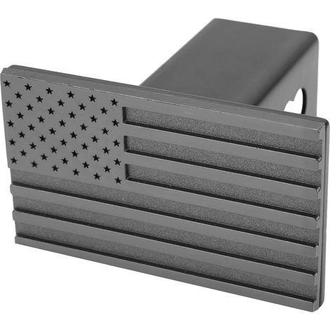 Cachet Emblem Métal Cache-Attelage Universel 5 Pouces Aluminium Acier Remorque Cache Boule Noir (1/5)