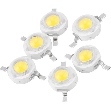 LED haute puissance 1 W, diodes électroluminescentes SMD blanches, pour luminaires DIY (1/5)