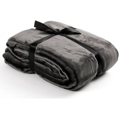 Kuscheldecke Tagesdecke Wohndecke 210 x 280 cm Flanell Decke Bettüberwurf XXXL Graphite