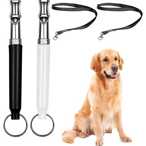 2 Pièces Sifflet de Rappel pour Chien, Sifflet Ultrason Chien, Fréquence Ultra-Haute Silencieuse, Outil de Rappel Sifflet Chien, Sifflet Réglable, Idéal pour l’Entraînement des Chiens (1/5)