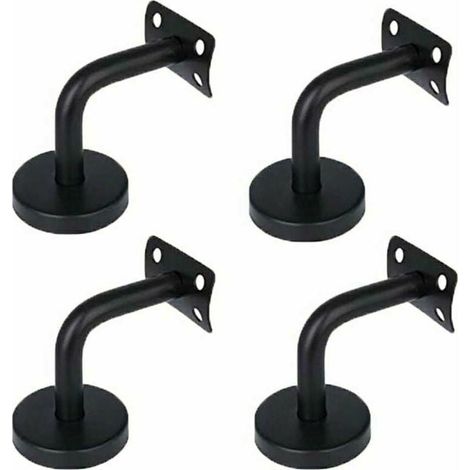 Set aus 4 Edelstahl-Handlaufhalterungen zur Befestigung von wandmontierten Handläufen in Fluren, Treppenhäusern und Dachböden.