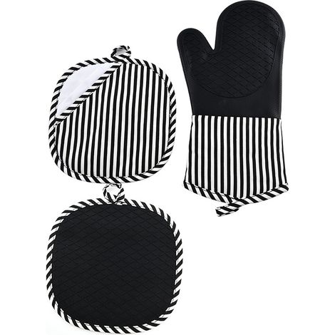 Gant Four Silicone, Gant Cuisine Four Silicone 230°C Résistants, Gant Four Anti Chaleur AntidéRapants pour Cuisine Cuire Et Griller 2pcs (1/5)
