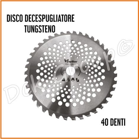 Disco Lama Decespugliatore Acciaio Diamantato Tungsteno 40 Denti   255 mm (1/6)