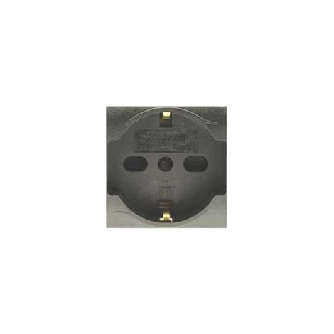 PRESA SICUREZZA SCHUKO TRIVALENTE ONDA- - 2 poli+terra 10/16 SCHUKO c/sicurezza (7748.I) - 3 pezzi MARLANVIL