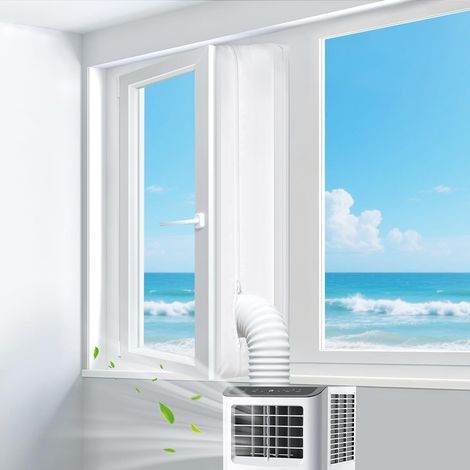 Joint de fenêtre de climatisation 400 cm pour climatiseurs mobiles et sèche-linge à évacuation - Arrêt efficace de la chaleur et hydrofuge - Joint de fenêtre adapté pour fenêtres de toit, fenêtres (1/5)