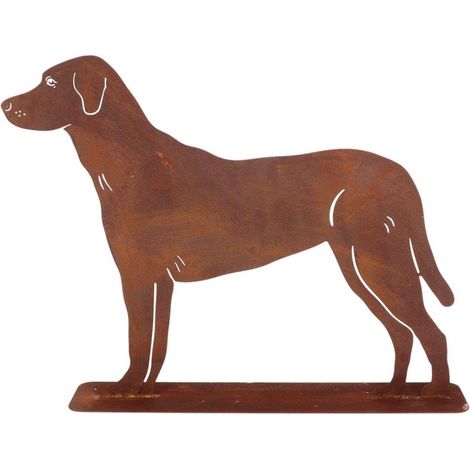 Animal de compagnie décoratif en métal rouillé Chien debout (1/2)