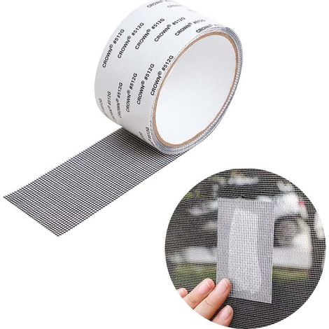 Ruban Réparation Moustiquaire Fenêtre Patchs Auto Adhésifs Solides Anti Insectes Facile DIY Protection Maison Noir (1/5)