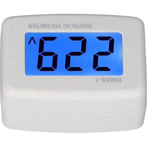 Voltmètre numérique DM55-1, écran LCD facile à lire, moniteur de mesure de tension numérique pour usage domestique, prise 80-300 VUS (1/5)