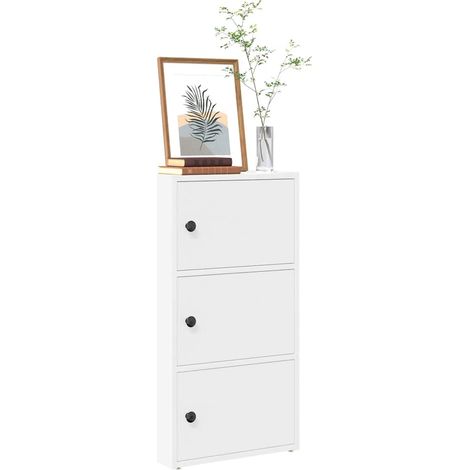 vidaXL Libreria Bianca 40x24x77 cm in Legno Multistrato