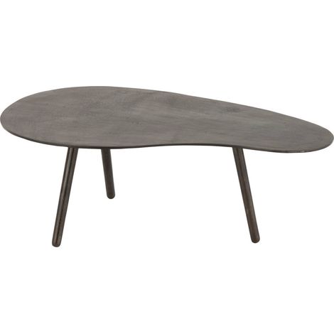 Table basse goutte métal noir design contemporain pour salon - Noir mat effet métal (1/5)