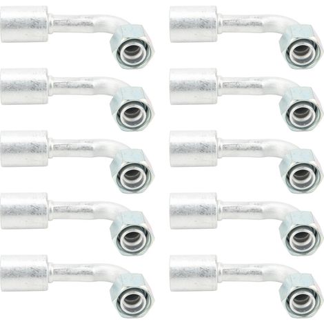 10 raccords de climatisation à 90° avec bague de verrouillage 5/8 pouces, adaptateurs de jonction pour tuyau de voiture et camion, lot de 10 (1/5)