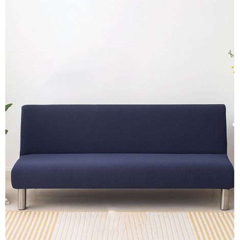 Bardusch-Housse extensible lavable pour canapé pliable sans accoudoirs 2-3 places, 14 couleurs, idéale animaux/enfants, 160—190cm (1/5)