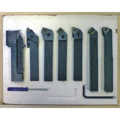Maletín 7 pz - 20 mm. MALETIN 7 PCS. 20MM JUEGO CUCHILLAS CON PLACAS GIRATORIAS