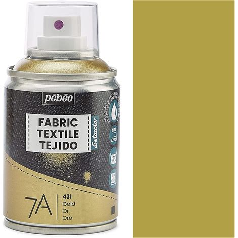 Peinture textile métallisée SPRAY Pebeo 7A OR 100ml pour textiles 431