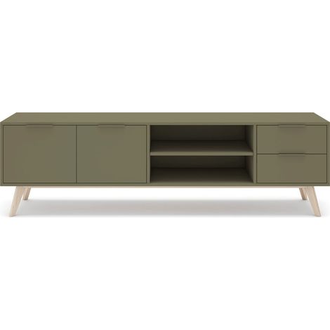 URO - Meuble TV 180cm -en MDF Vert (1/5)