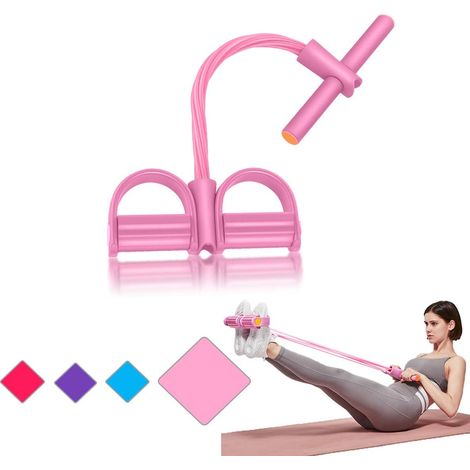 Bande de résistance pour pédales, musculation, équipement de fitness, bande de résistance élastique multifonctionnelle pour exercices et entraînements pour femmes, idéale pour le yoga et la perte de p (1/5)