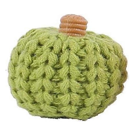 Décorations de citrouilles tissées à la main, citrouilles au crochet multicolores, citrouilles d'automne pour Halloween, décoration de table pour Thanksgiving (vert clair, 5 pièces) (1/5)