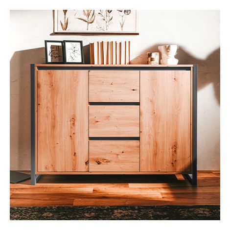 CALICOSY - Buffet 2 portes 3 tiroirs L120 cm - DENVER (1/10)