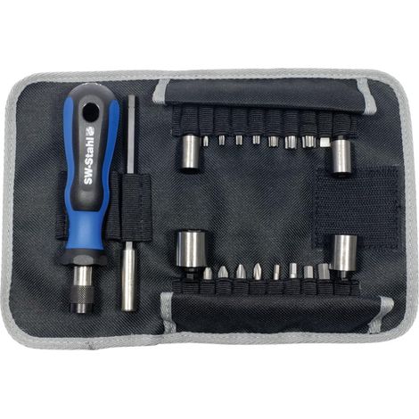 SW-Stahl Profi Zweirad Rolltasche 22-teilig mit Gürtelschlaufe, 07450L