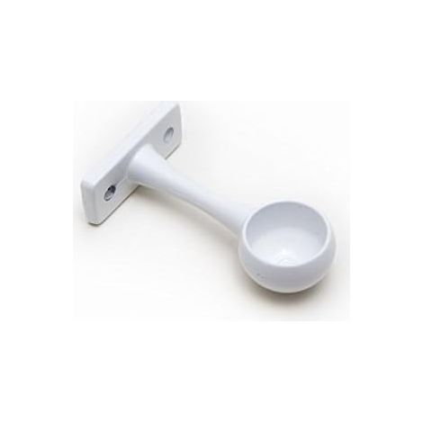 Lot de 10 supports de support pour barre de penderie Blanc 19 mm (1/2)