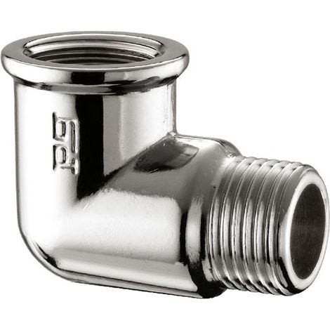 Gomito a 90° maschio/femmina in ottone cromato - Misura 1/2" 00550400CR (1/2)