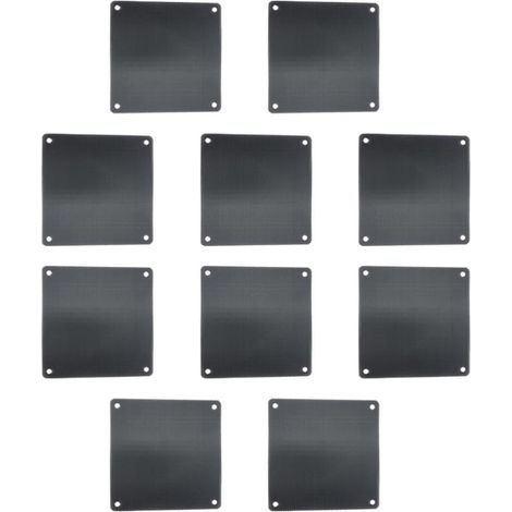 10 Pcs Filtre Ventilateur PC en PVC Noir 80x80mm pour Fête Estivale Maille Anti-poussière pour Ventilateur de Boîtier Informatique Prolonge la Durée de Vie (1/5)