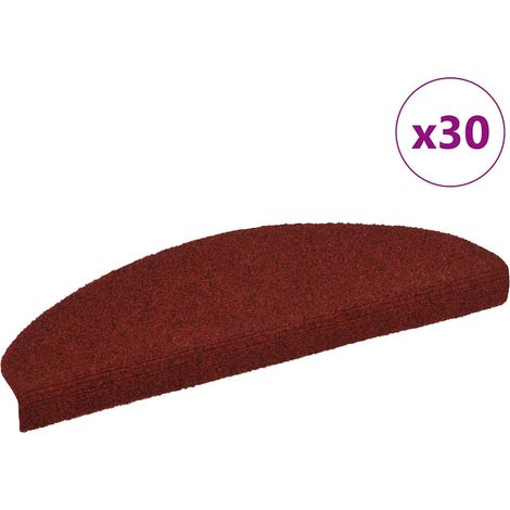 Stufenmatten Selbstklebend 30 Stk. 65x21x4 cm Bordeauxrot Halbrund Groß