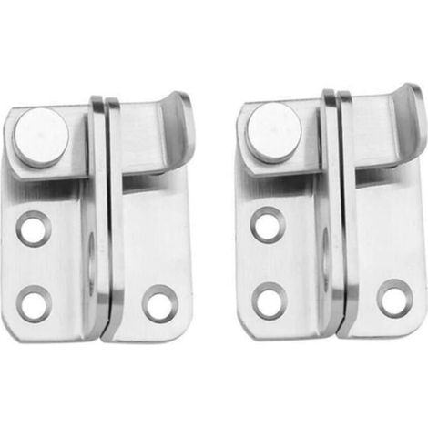 Set aus 2 robusten Edelstahl-Kippriegeln für Haustüren, Schränke, Fenster (öffnet nach links)