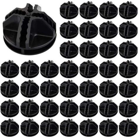 40pcs Wire Cube ABS Plastic White Storage Cube Connector Storage Cabinet Connector Storage Cabinet Connector Modular Wire Cube Grid Cube for Shelf Storage Locker(Black)--TR (1/5)