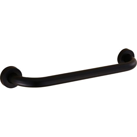 Barre d'appui pour toilettes, poignée de baignoire en acier inoxydable, porte-serviettes mural, poignée de baignoire de salle de bain, noir (50 cm)