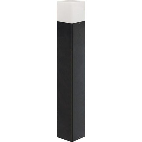 Borne de Jardin Noire 50cm IP44 pour Ampoule E27 - SILUMEN