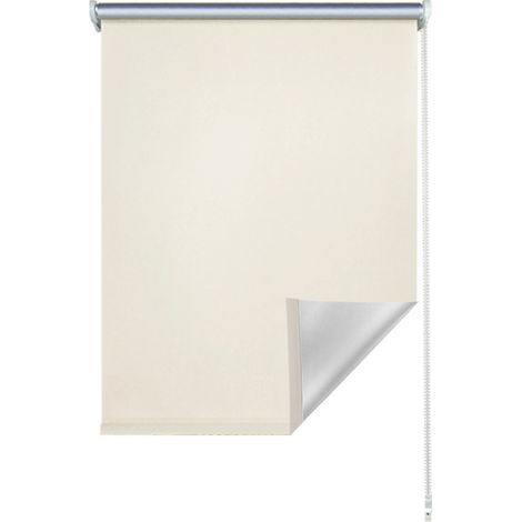 Tenda a rullo oscurante a isolamento termico con rivestimento senza trapano.80cm x 200 cm. Beige (1/5)