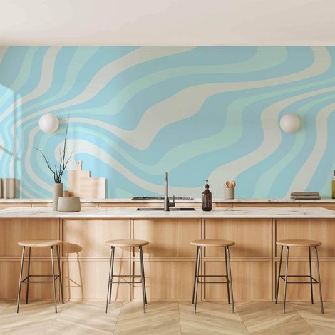 Papier peint auto-adhésif artgeist bleu 350 x 245 cm