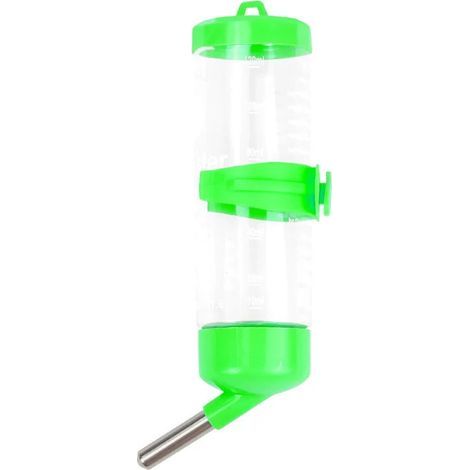 8,5-oz-Trinkflasche für Kleintiere – Bissfester Spender für Kaninchen, Frettchen, Hamster und Meerschweinchen, Grün (1/5)