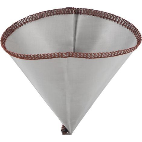 Filtre à café réutilisable en forme de cône, filtration fine, en acier inoxydable 304, sans papier, maille L, pour 3 à 4 tasses (1/5)