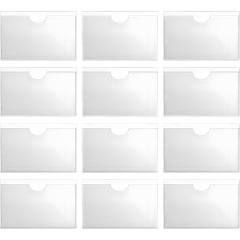 6 x Windshield Stickers, 10 x 8 cm Transparent, Car Insurance Tax Sticker, Parking Card Holder, Ideal for Disabled Cards, Parking Tickets and Badges (12 x 6 x 10 cm) (1/5)