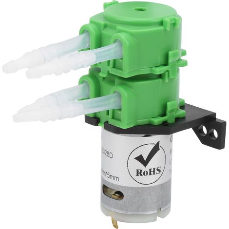 Peristaltische Doppelkopfpumpe Mini-Flüssigkeitsdosierung für Aquarien (DC12V) (1/5)