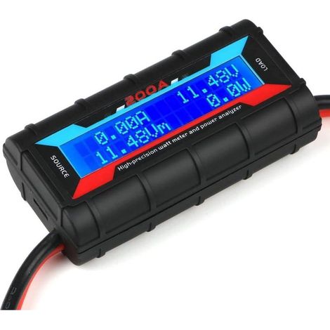 Medidor de potencia de precisión de 200 A, detector y analizador de potencia para modelos RC, voltaje y corriente. (1/5)