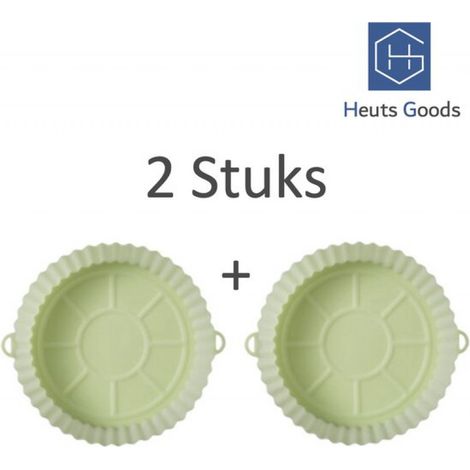 Zubehör für Heißluftfritteusen – Backpapier für Heißluftfritteusen – 2 Silikonbehälter für Heißluftfritteusen – Zubehör für Heißluftfritteusen – Backpapier (1/5)