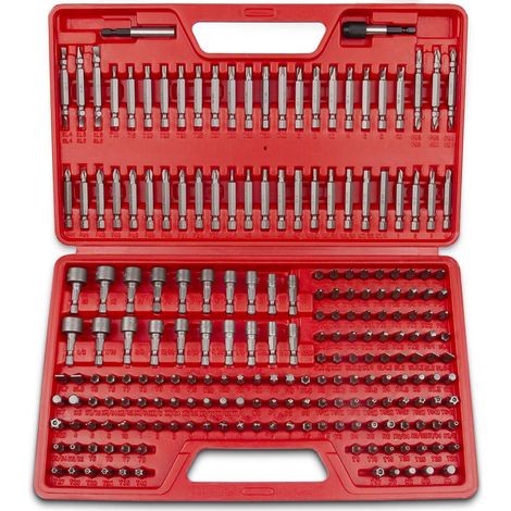 Set de bit de tournevis, ensemble de socket robuste, 214 pièces kit d’outils de réparation portable, mèches à vis (1/5)