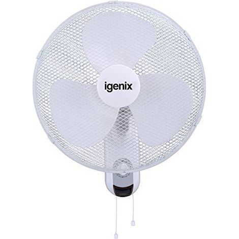 Igenix 16 Inch Wall-Mounted Fan, 3 Speeds, White - DF1656 (1/4)