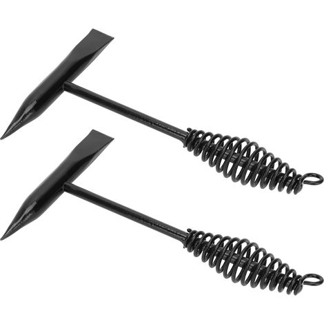 2 Stück Schweißer-Schlackehammer 250 mm mit Federgriff zum Entfernen von Schweißspritzern (1/5)