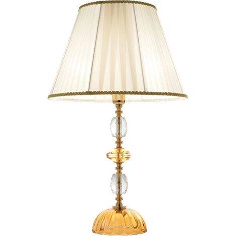 Lampada da tavolo 40x66 cm PATRICIA in vetro e cristallo Ambra (1/3)