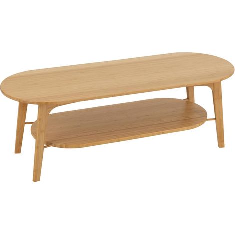 Table Basse Ovale en Bambou "Johnnie" 120cm Naturel (1/5)